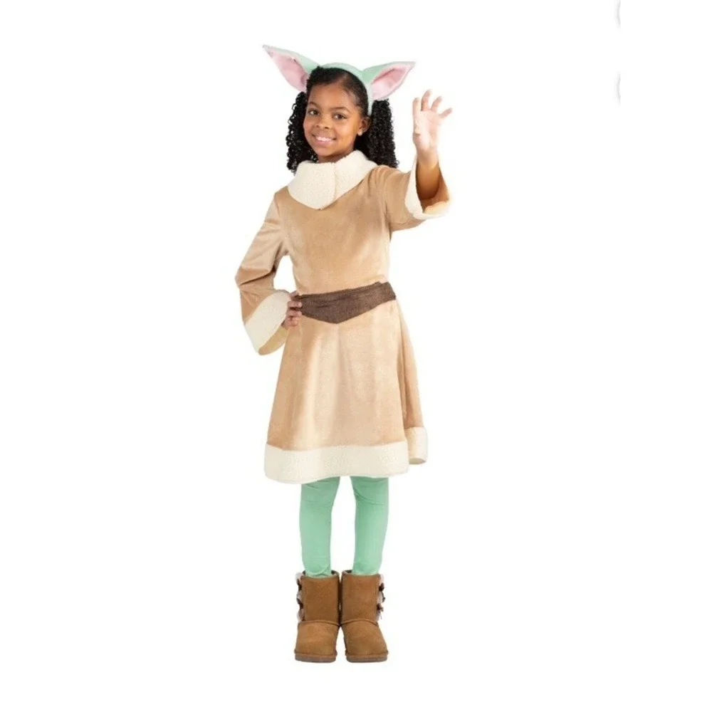 STAR WARS The Mandalorian Grogu Costume Dress Cosplay Child M (8-10) *NEW*